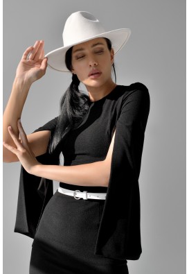 Чорна елегантна сукня міді