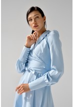 Блакитна коктейльна сукня міні