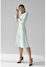 Сукня міді з ексклюзивного шовкового жаккарду