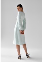 Сукня міді з ексклюзивного шовкового жаккарду