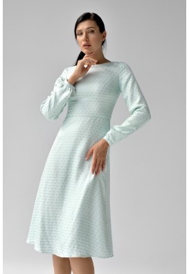 Сукня міді з ексклюзивного шовкового жаккарду