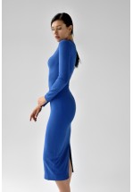 Синя ділова сукня по фігурі