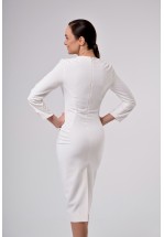 Біла ділова сукня