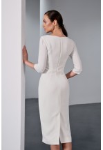 Елегантна біла сукня міді