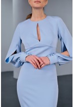 Блакитна коктейльна сукня