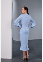 Блакитна коктейльна сукня