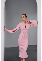 Блакитна коктейльна сукня