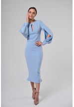 Блакитна коктейльна сукня