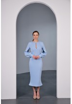 Блакитна коктейльна сукня