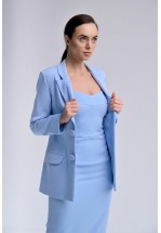 Блакитний діловий піджак