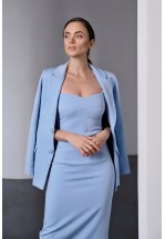 Блакитний діловий піджак