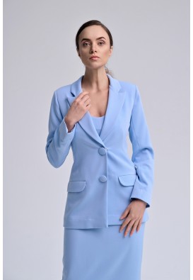 Блакитний діловий піджак