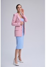 Класичний жакет у ніжно-рожевому кольорі
