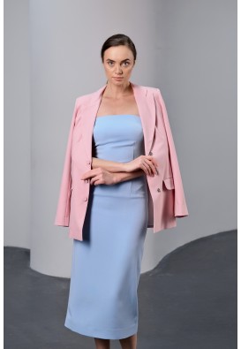 Класичний жакет у ніжно-рожевому кольорі