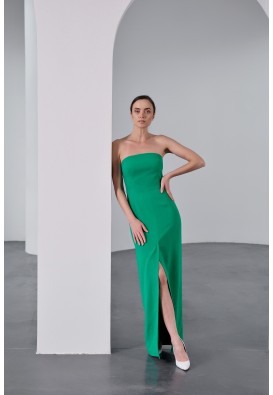 Зелена вечірня довга сукня