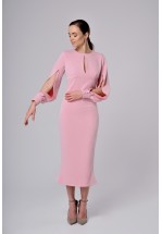Жіночна коктейльна сукня в рожевому кольорі