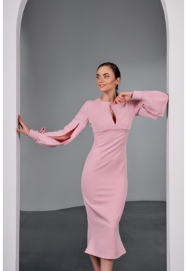 Жіночна коктейльна сукня в рожевому кольорі