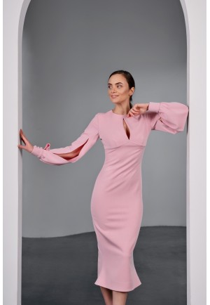 Жіночна коктейльна сукня в рожевому кольорі