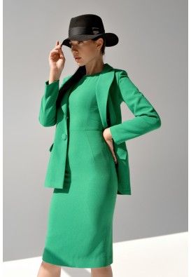 Зелена елегантна сукня по фігурі