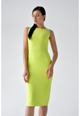 Жовта сукня-футляр нижче коліна