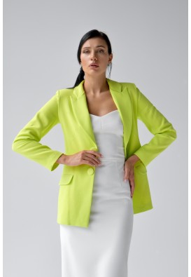 Жовтий діловий жакет