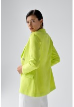 Жовтий діловий жакет