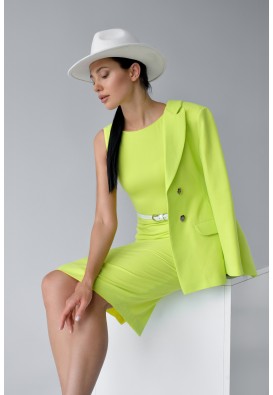 Жовтий діловий жакет
