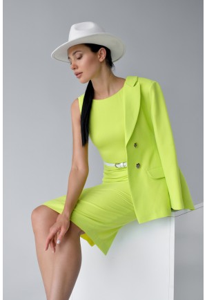 Жовтий діловий жакет
