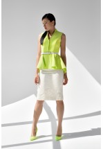 Яскравий жовтий жакет без рукавів