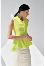 Яскравий жовтий жакет без рукавів