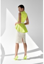 Яскравий жовтий жакет без рукавів