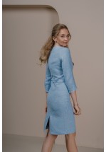 Елегантна сукня міді із вишуканого твіду