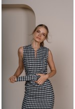 Елегантна сукня-футляр з фактурою "п'є де пуль"  