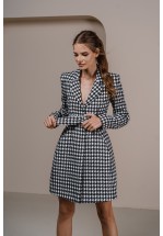 Сукня-пальто з фактурою "п'є де пуль"  