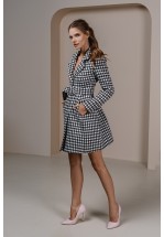 Сукня-пальто з фактурою "п'є де пуль"  