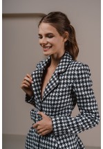 Сукня-пальто з фактурою "п'є де пуль"  