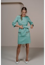 Твідова сукня з рукавом-регланом