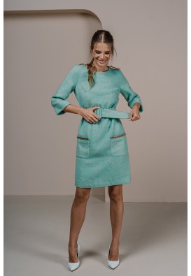 Твідова сукня з рукавом-регланом