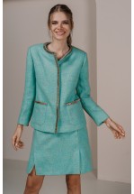 Елегантна м'ятна спідниця із твіду