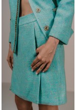 Елегантна м'ятна спідниця із твіду