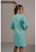 Елегантна м'ятна спідниця із твіду