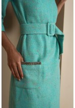 Твідова сукня з рукавом-регланом