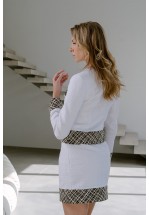 Біла твідова спідниця 