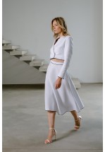 Елегантна біла міді спідниця