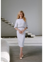 Элегантное белое платье миди