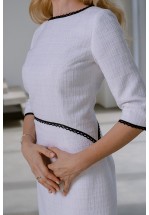 Элегантное белое платье миди