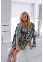 Кроп жакет з фактурою "п'є де пуль"  