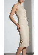 Бежева класична сукня