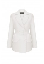 Білий класичний жакет