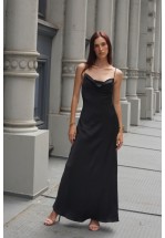 Шовкова чорна сукня максі